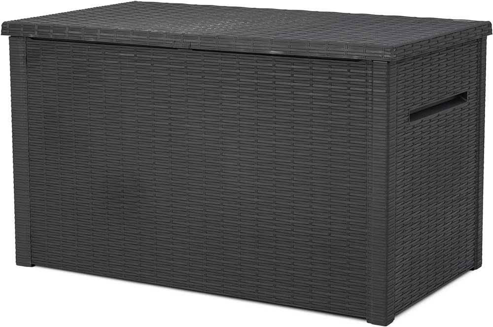 Keter Java XXL 230 Gallon Resin Rattan Look Large Outdoor Storage Deck Box for Patio Furniture Cu... | Amazon (US)