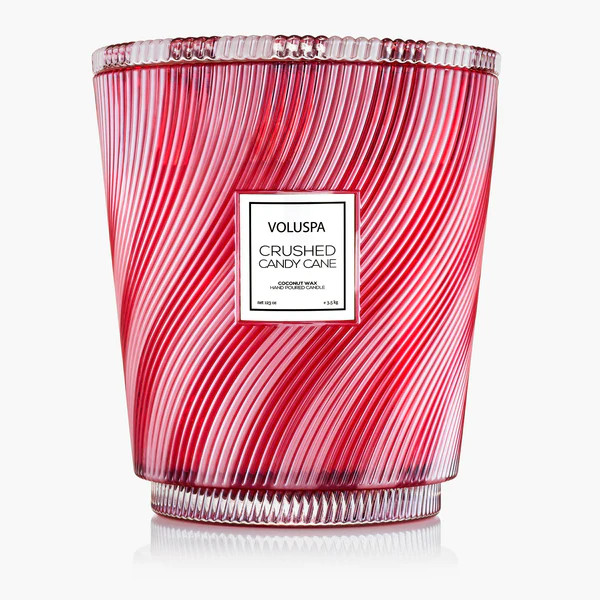 Crushed Candy Cane - Limited Edition Hearth 5 Wick Glass Candle | Voluspa