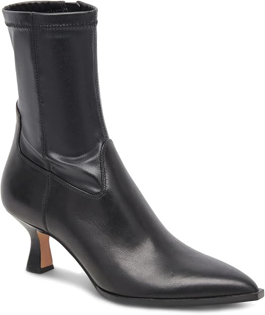 VOMIRA Ankle Boots for Women Pointy Toe Stacked Kitten Heels Black Boots for Women Side Zipper Le... | Amazon (US)