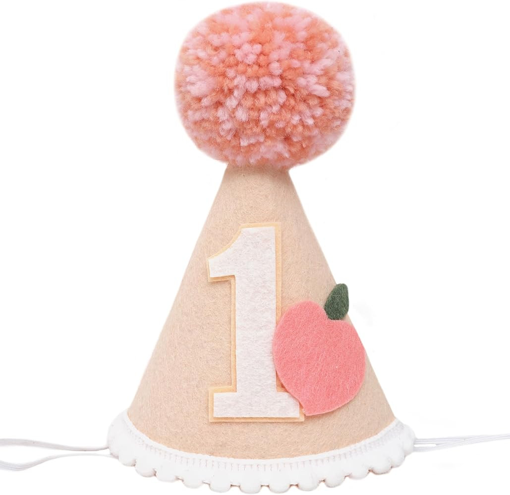 WAOUH Peach 1st Birthday Hat - Girl Sweet One Crown Outfit & Party Decorations | Amazon (US)