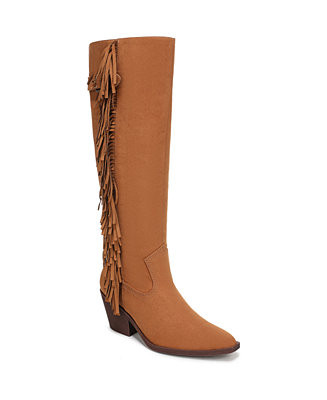 Women's Farrah Western Fringe Knee High Boots | Macy's