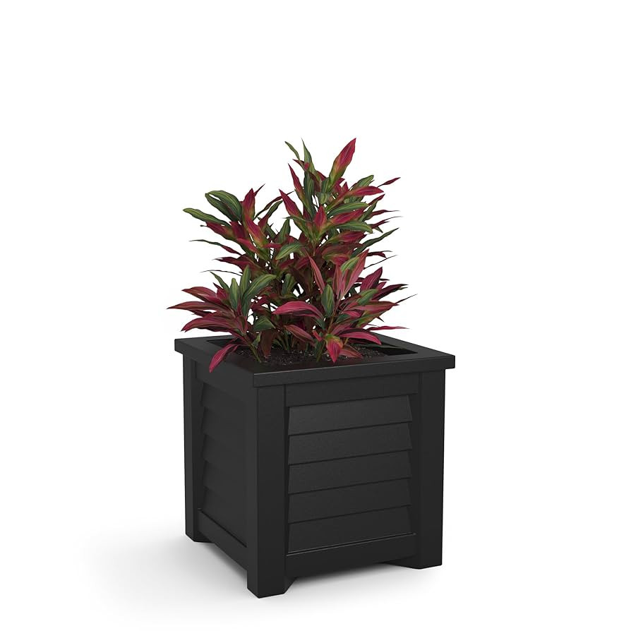 Mayne 5866-B Lakeland Square Patio Planter, 16x16, Black | Amazon (US)