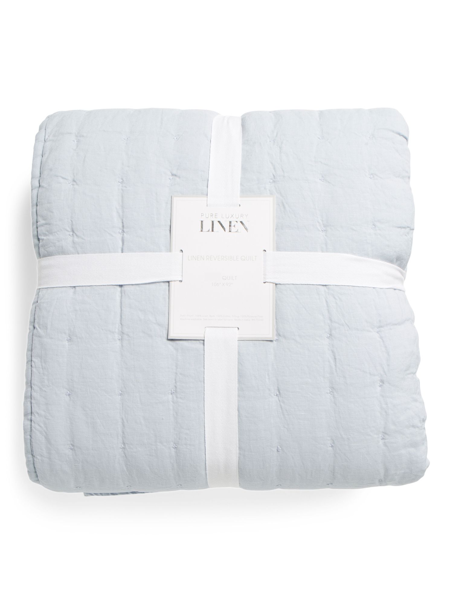 Made In India Linen Reversible Tufted Quilt | Bed & Bath | Marshalls | Marshalls