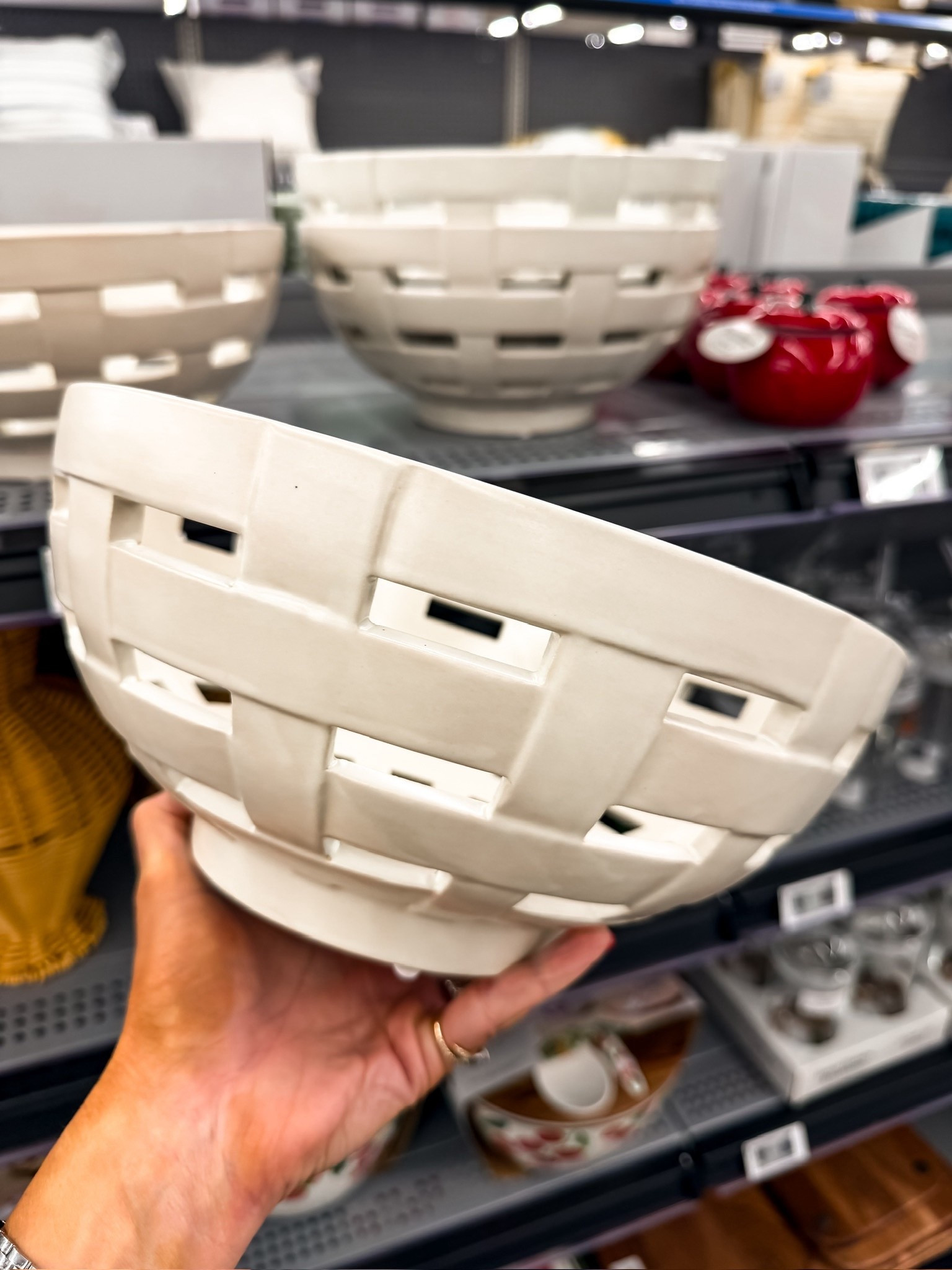 This is such a good neutral piece. The woven detail gives it that elevated, designer look, but it’s still super versatile for everyday. I love this for a coffee table, kitchen counter, or even styled with fruit or decorative beads

home decor, neutral decor, coffee table styling, kitchen styling, affordable home finds, everyday decor, themominstyle 

#LTKSeasonal #LTKMothersDay #LTKHome