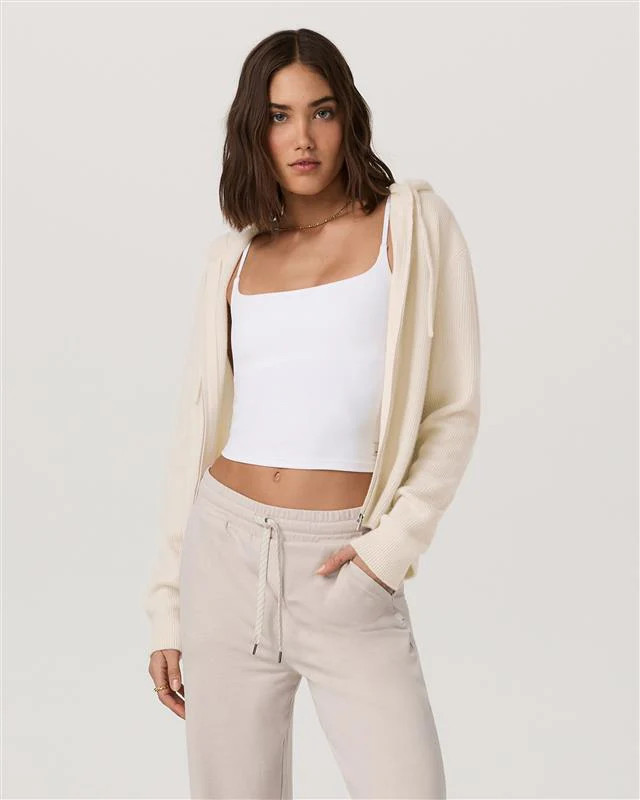 Émilie Cashmere Hoodie | Women's Porcelain Zip | Vuori | Vuori Clothing (US & Canada)