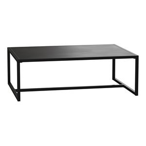 Flash Furniture All-Weather Commercial Grade Metal Patio Coffee Table in Black | Homesquare