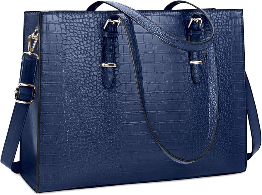 Laptop Bag for Women 15.6 inch Laptop Tote Bag Leather Classy Computer Briefcase for Work Waterpr... | Amazon (US)