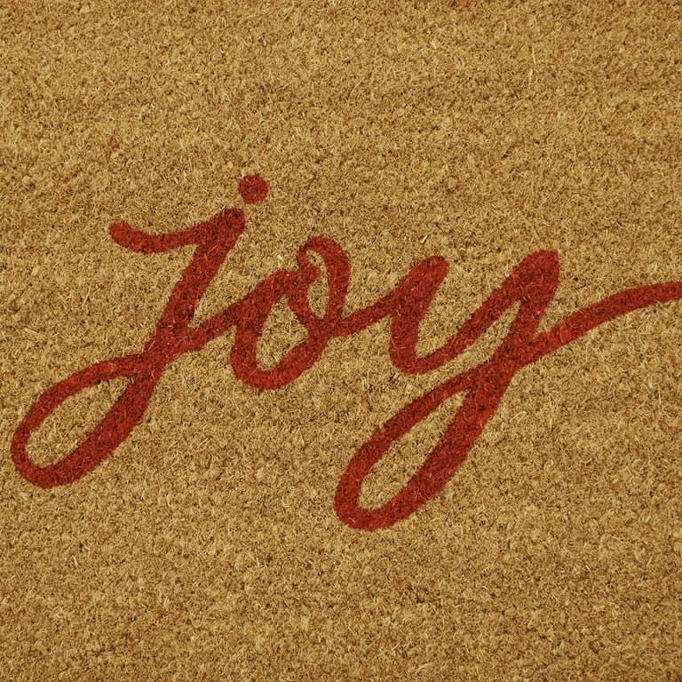 My Texas House Natural/Red Joy Bows Outdoor Coir Doormat, 30" x 48" | Walmart (US)