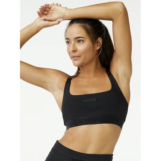 Love & Sports Women's Logo Strap Sports Bra | Walmart (US)