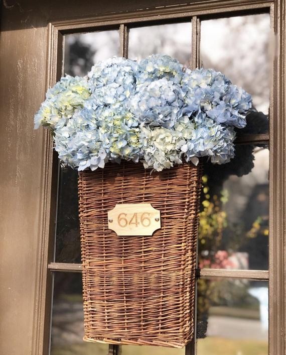 Personalized Rectangle Door & Wall Basket, Housewarming Gift, Wedding Gift, Personalized Flower B... | Etsy (US)
