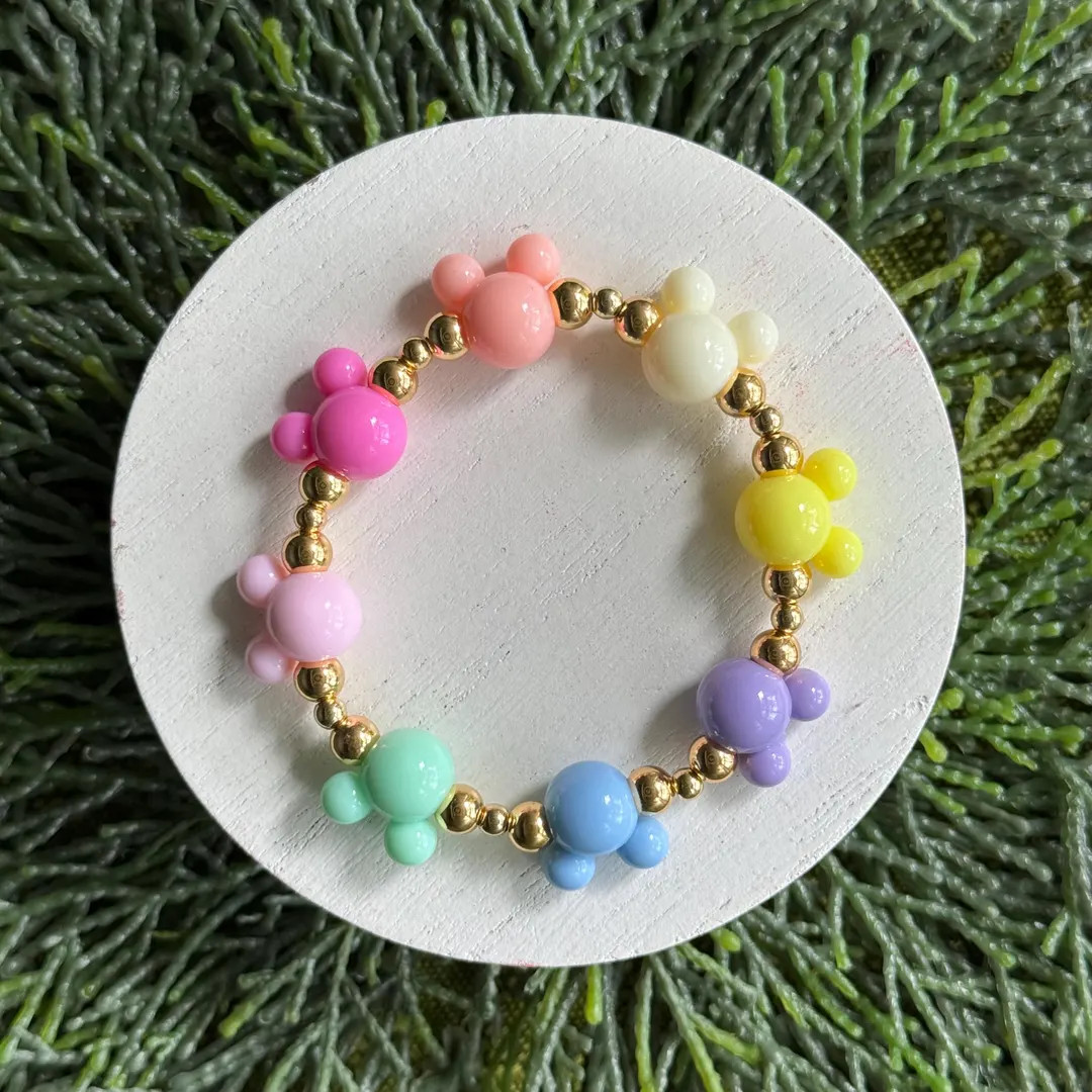 Dreamie Beads Mouse Bracelet | Pastel Rainbow Jewelry | Etsy (US)