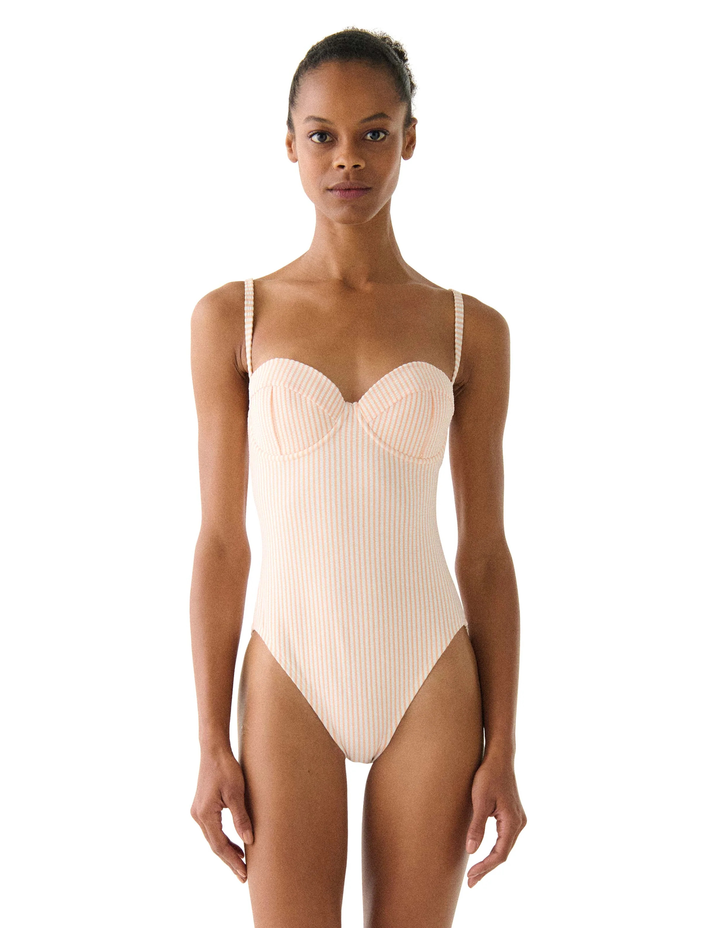 Kate Spade Underwire Bow One Piece Swimsuit - Tide Stripe | Beach2Ocean