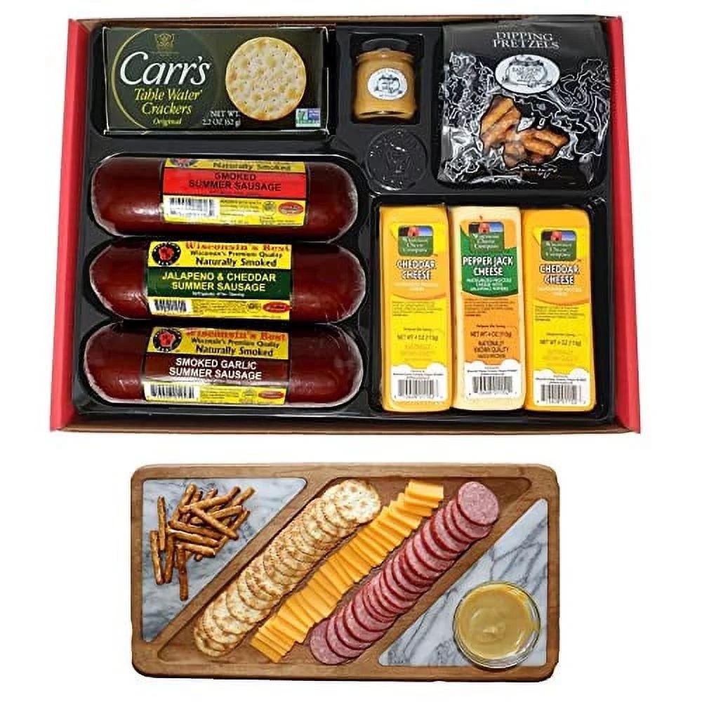 Wisconsin's Best & Wisconsin Cheese Company's Ultimate Cheese & Sausage (9 Piece). Perfect Christ... | Walmart (US)