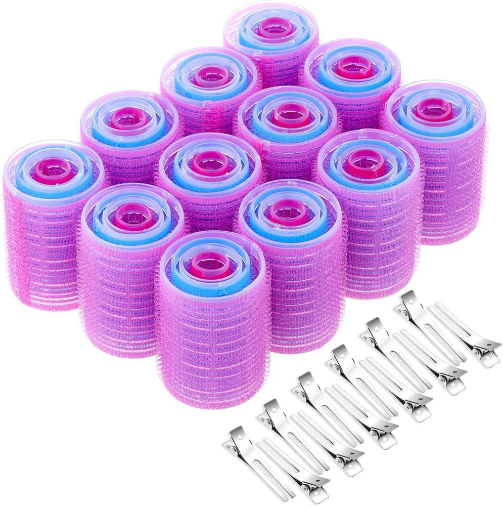 Anezus Self-Grip Rollers Set - 60 Pcs Multicolored Curlers and Clips for Hairstyling | Amazon (US)