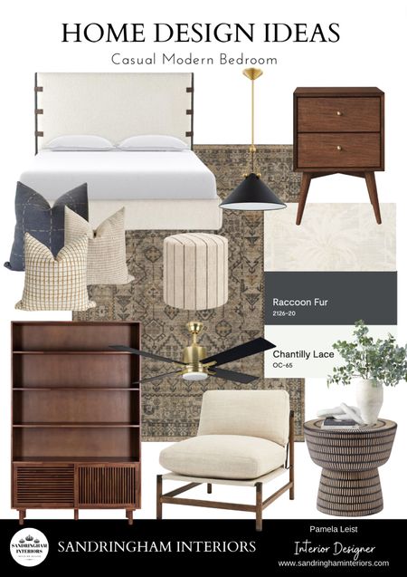 Home Decor Finds for a Casual Modern Bedroom 

Upholstered Bed Frame
Wood Nightstands
Patterned rugs
Lounge chairs
Wood cabinet shelf
Ceiling fans
Pillows 

#LTKstyletip #LTKhome #LTKFind