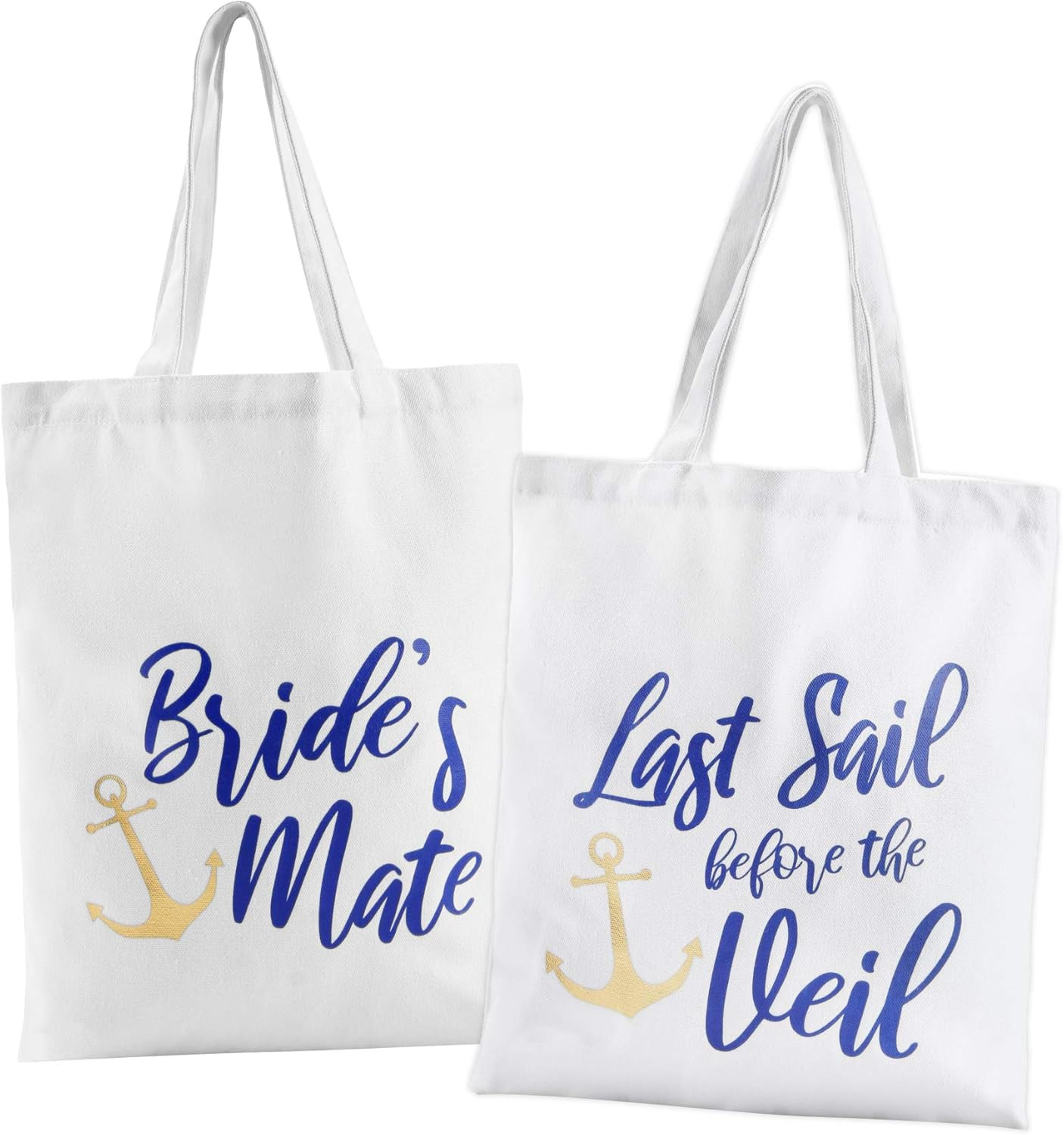 Nautical Bachelorette Party Canvas Bags | 7 Pack | Last Sail Before the Veil Bachelorette Party S... | Amazon (US)
