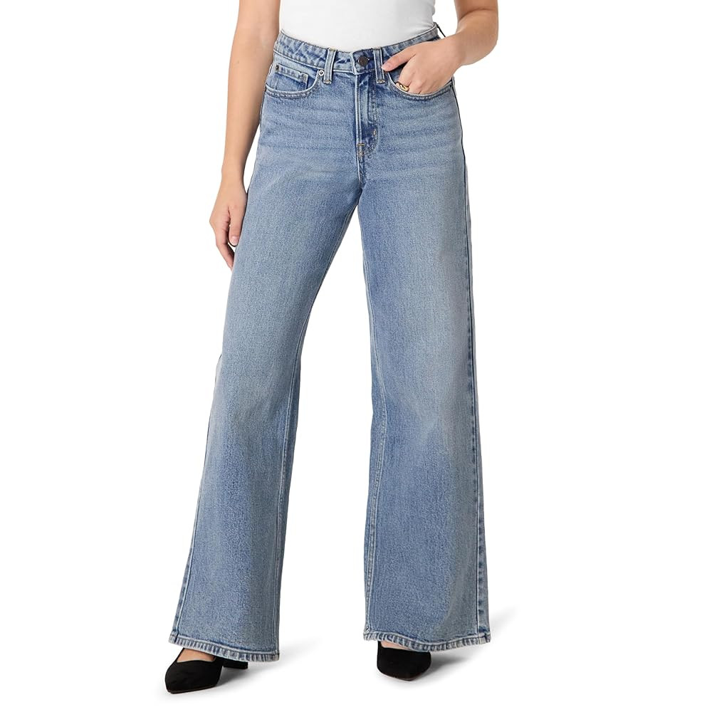 Amazon Essentials Women's Low Stretch High-Rise Wide Leg Jean | Amazon (US)