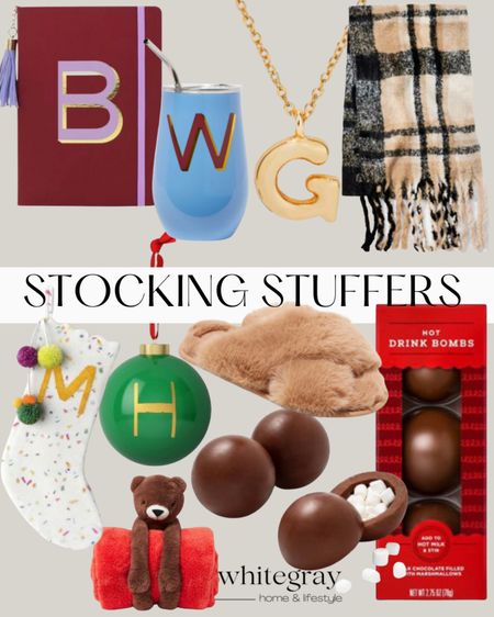 Stocking stuffer gifts for anyone on your list!! I love monogram anything it’s a great way to personalize gifts!! The hot chocolate bombs are super fun and the plush house slippers are an amazing and inexpensive gift too!! Gift guides under $20! 

#LTKunder50 #LTKHoliday #LTKGiftGuide