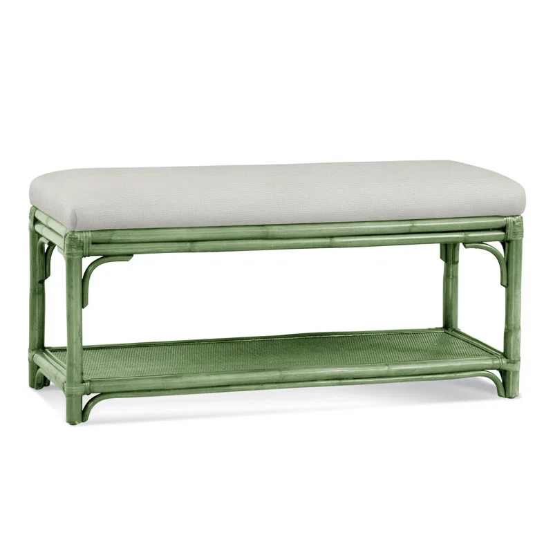 Summer Retreat Wicker Shelf Storage Bench | Wayfair North America