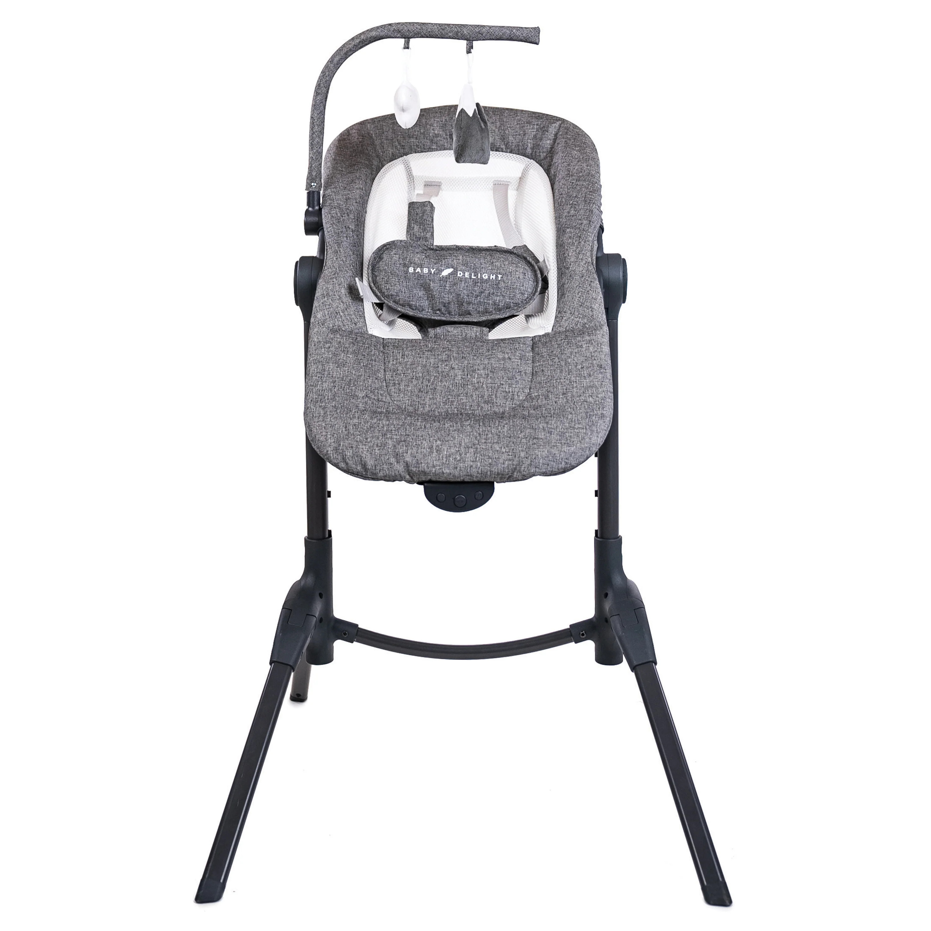 Bloom Soothing Adjustable Infant Seat-Charcoal Tweed | Baby Delight