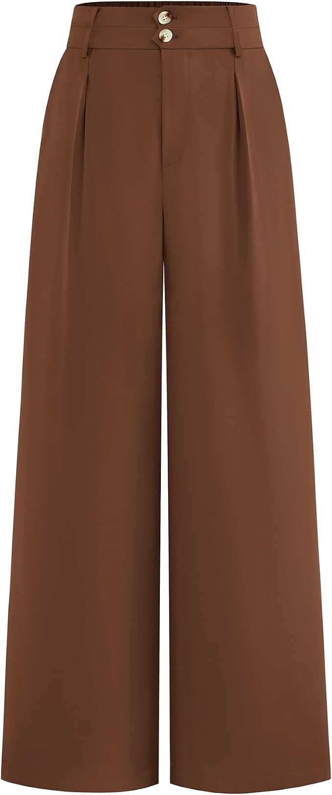 BTFBM Women Wide Leg Dress Pants 2026 High Waisted Button Pleated Business Casual Trousers Office... | Amazon (US)