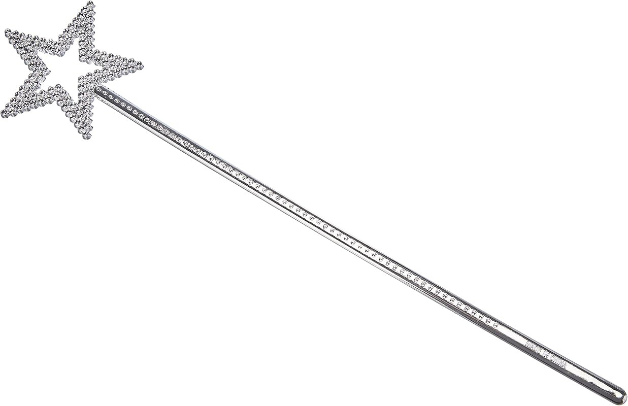 Boland 44071 Princess Wand Silver Length 35 cm with Star Tip and Rhinestones Fairy Wand Elf Angel... | Amazon (DE)