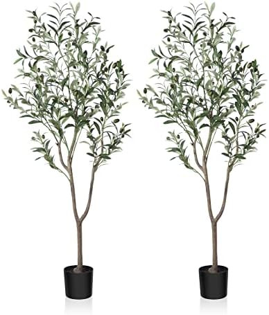 DR.Planzen Artificial Olive Tree,4FT Tall Fake Plant Faux Plants for Indoor,Natural Tree,Artifici... | Amazon (CA)