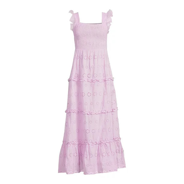 Label Rail x CheapChicFinds Women's Tiered Broderie Maxi Dress | Walmart (US)
