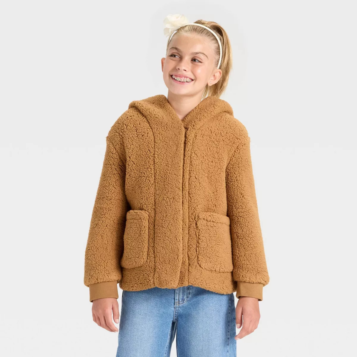 Girls' Faux Fur Jacket - Cat & Jack™ | Target