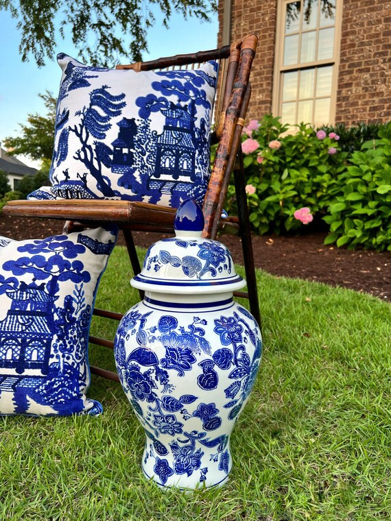 Blue and White Ginger Jar | Etsy | Etsy (US)