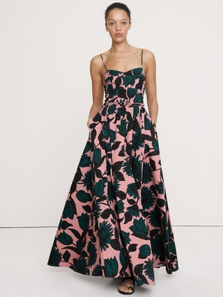 Soft Cotton Corset Maxi Dress | Banana Republic (US)