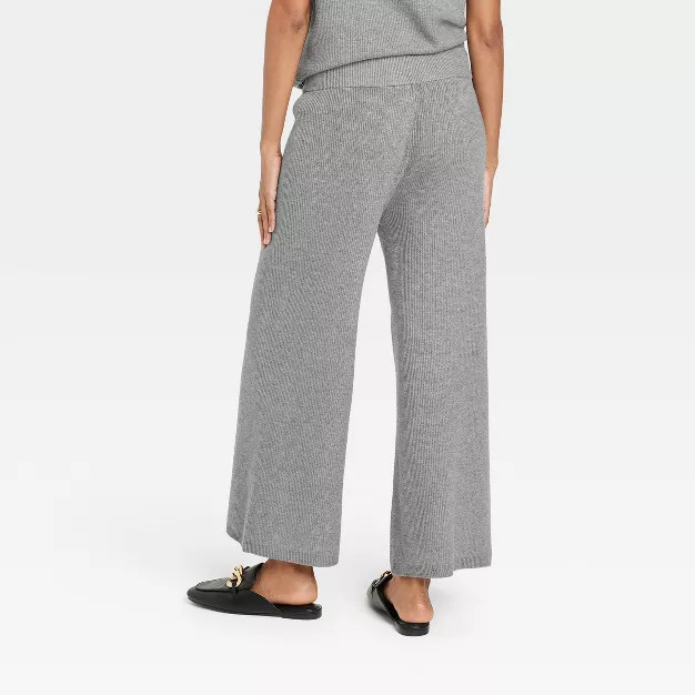 Women's High-Rise Ribbed Sweater Wide Leg Pants - A New Day™ | Target