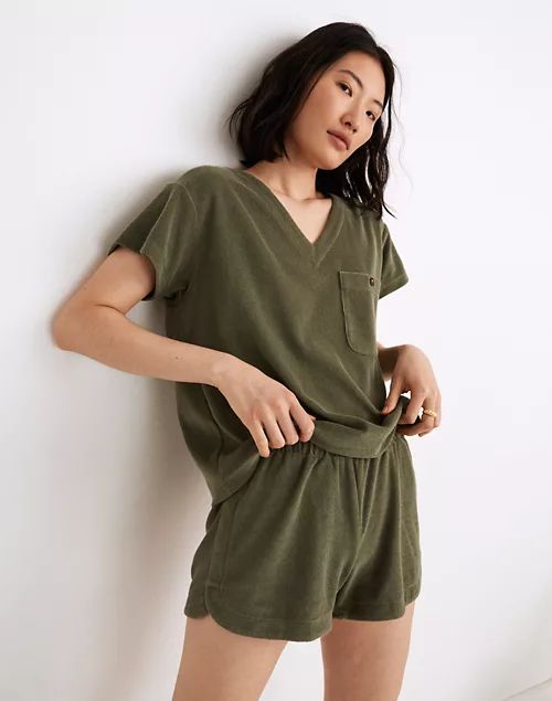 MWL Retroterry V-Neck Pocket Top | Madewell