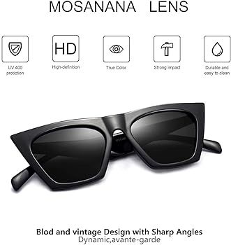 Square Cateye Sunglasses for Women Fashion Trendy Style MS51801 | Amazon (CA)