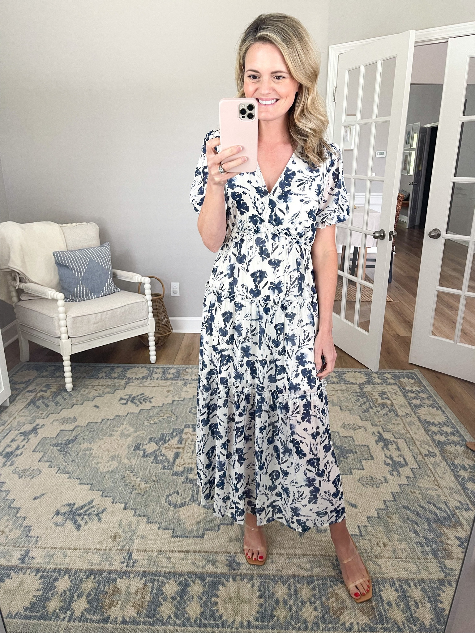 A classic dress. It's so feminine and falls just right. This dress is fully lined and has little ruffles around the dress to add details.

#LTKstyletip #LTKunder50 #LTKfamily