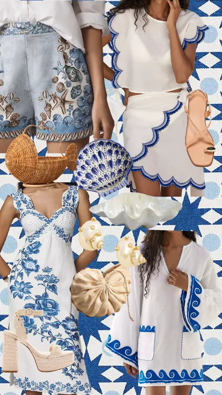 Resort Finds! #summeroutfits #resortfinds #seashells #beachoutfits #summerfinds #seashellnecklace #seashellearrings #blueandwhite #grandmillennial #beachlooks #swimsuits #summerdresses 

 