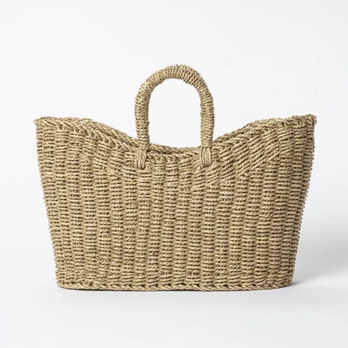 16&#34; x 6&#34; x 13&#34; Tapered Oval Seagrass Braided Basket Natural - Threshold&#8482; design... | Target