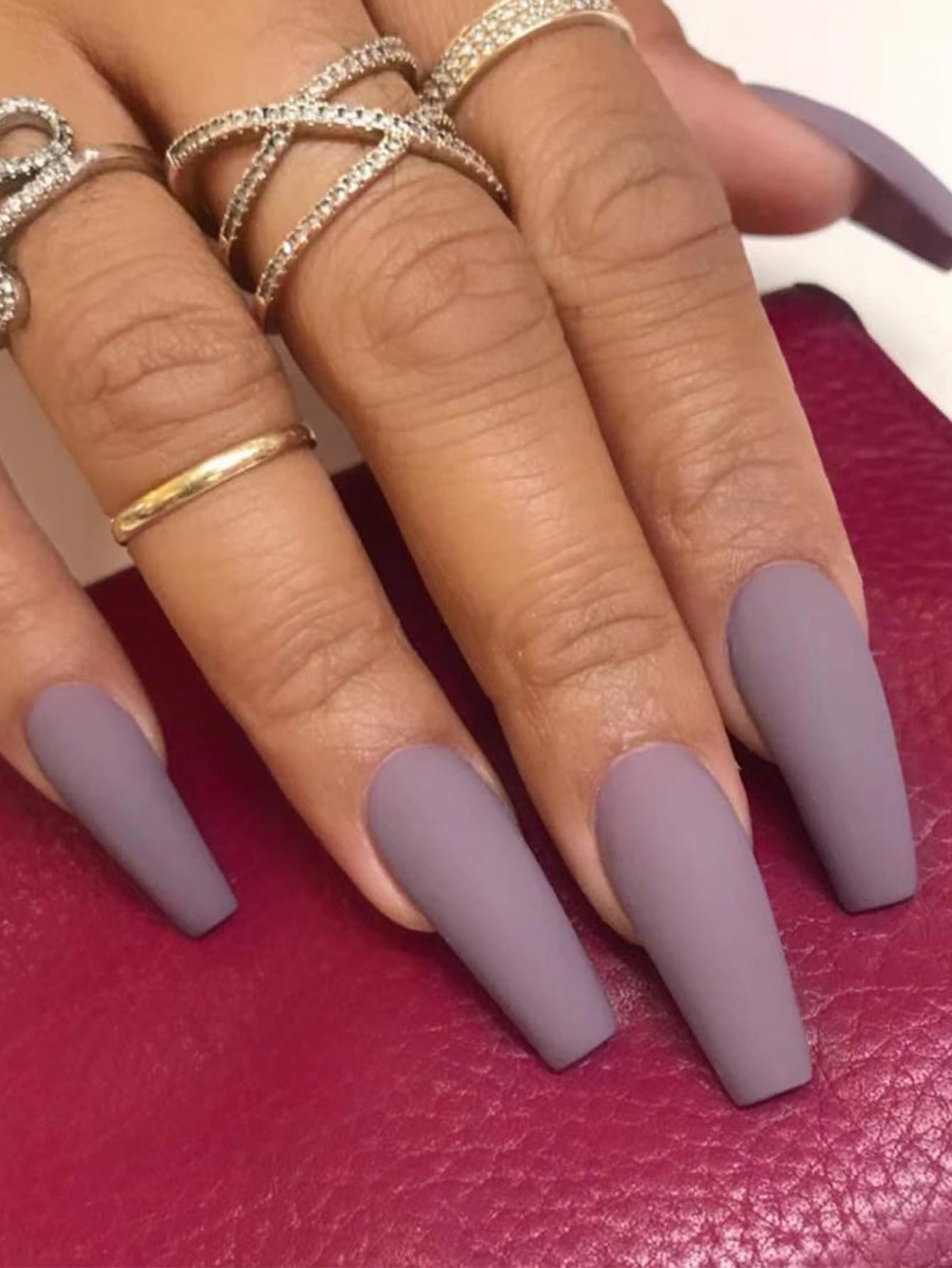 24pcs Solid Fake Nail & 1sheet Tape & 1pc Nail File | SHEIN