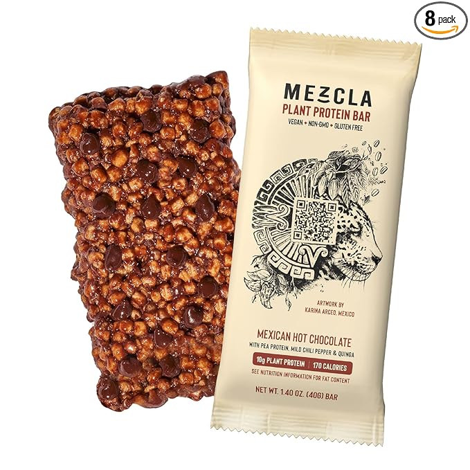 Mezcla Vegan Protein Bars, Gluten Free Snack Made with Pea Protein, Chocolate Chips and Other Pre... | Amazon (US)