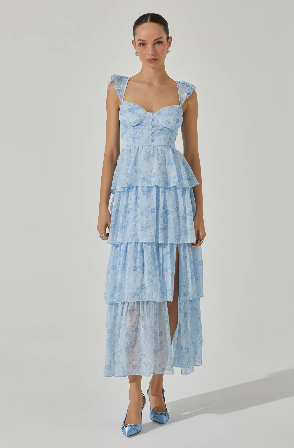 Midsummer Floral Tiered Maxi Dress | ASTR The Label (US)