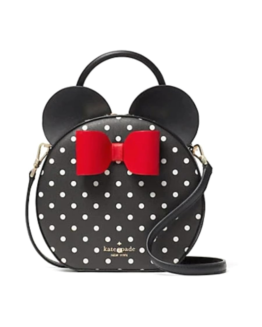KATE SPADE DISNEY X MINNIE MOUSE ROUND CANTEEN PURSE BLACK & WHITE POLKA DOT | Amazon (US)