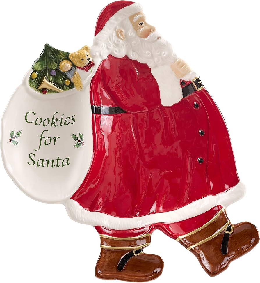 Spode Christmas Tree Figural Cookies for Santa Platter - 12-Inch Holiday Serving Plate for Cookies, Desserts, and Treats - Dolomite Christmas Dinnerware and Décor - Festive Holiday Gift | Amazon (US)
