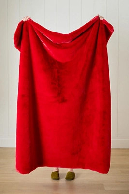 The Sophie Faux Fur Throw Blanket | Anthropologie (US)