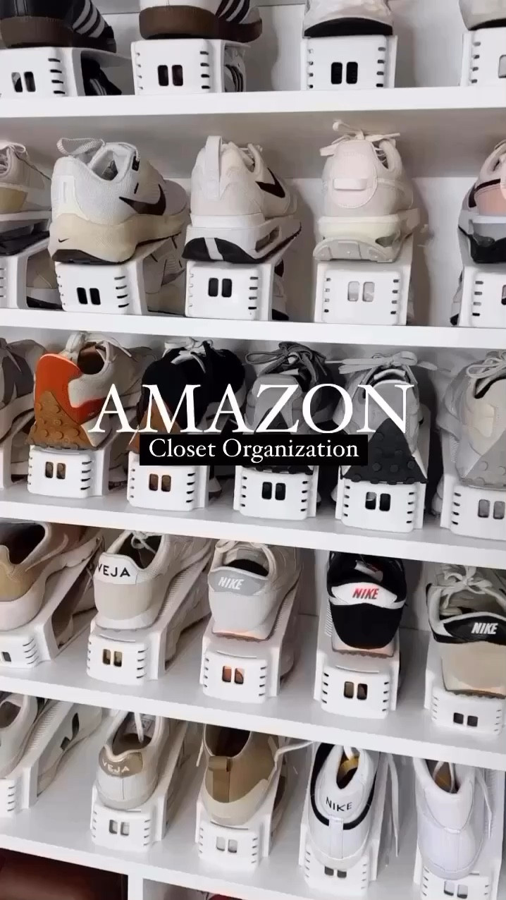 Amazon Closet Organizers. These shoes/sneakers organizers created so much space in my closet. Fits perfectly in your closet, and creates so much space.
My stats - 
Clothes: Size Small/2 - Jeans 27
Footwear: Size 9 
Height: 5'9" tall
Weight: 127 lbs

#LTKSeasonal #LTKStyleTip #LTKShoeCrush