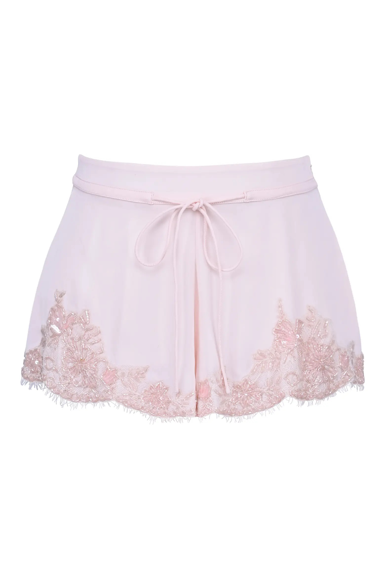 HOUSE OF CB Faye Lace Trim Satin Pajama Shorts (Women) | Nordstrom | Nordstrom
