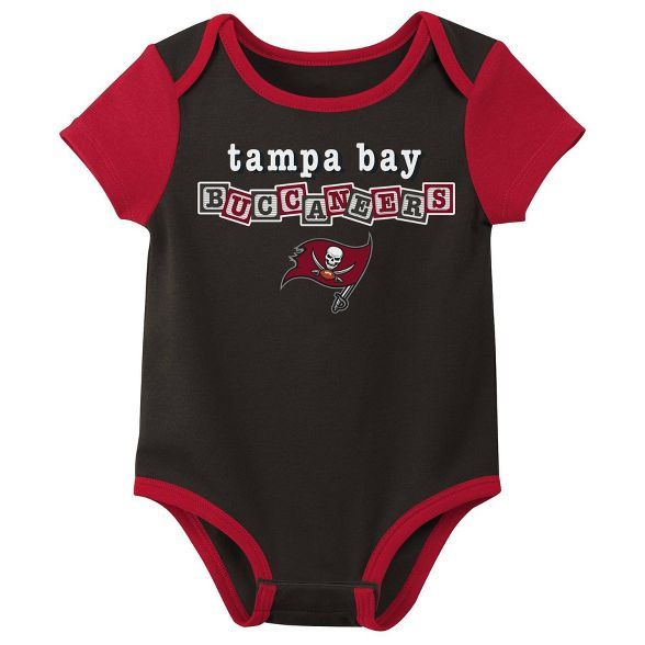 NFL Tampa Bay Buccaneers Baby Boys' Newest Fan 3pk Bodysuit Set | Target