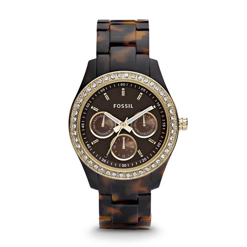 Stella Multifunction Resin Watch - Tort with Gold-Tone | Fossil (US)