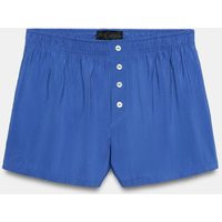 Zara - Relaxed Shorts With Elasticated Waist And Buttons - Cobalt - S - Woman | Zara UK