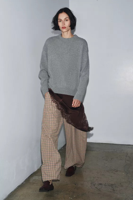 CASHMERE AND WOOL LONG SLEEVE JUMPER | Zara AU