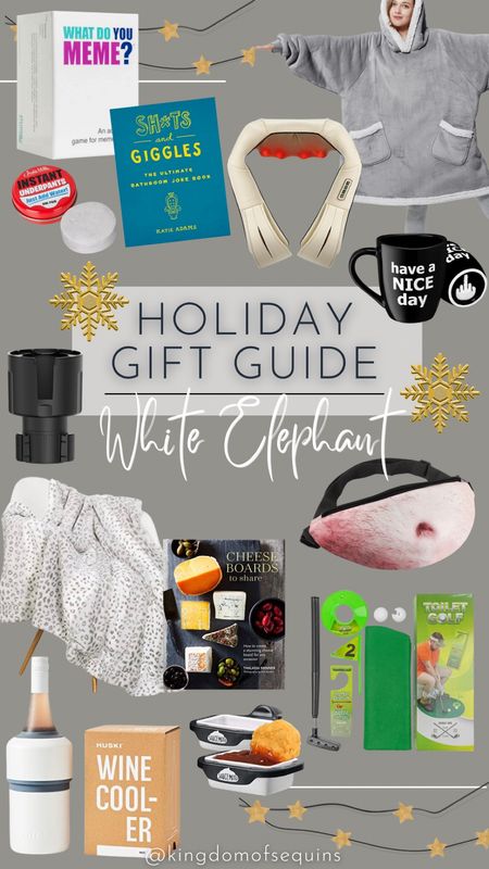 Holiday gift guide white elephant gifts 

#LTKCyberweek #LTKSeasonal #LTKHoliday